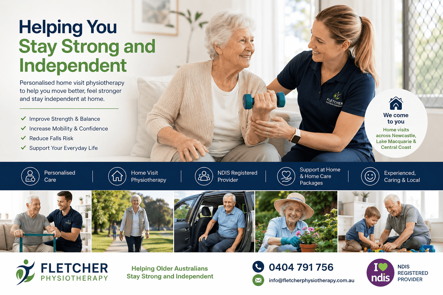 Helping you stay strong and independent — personalised home visit physiotherapy